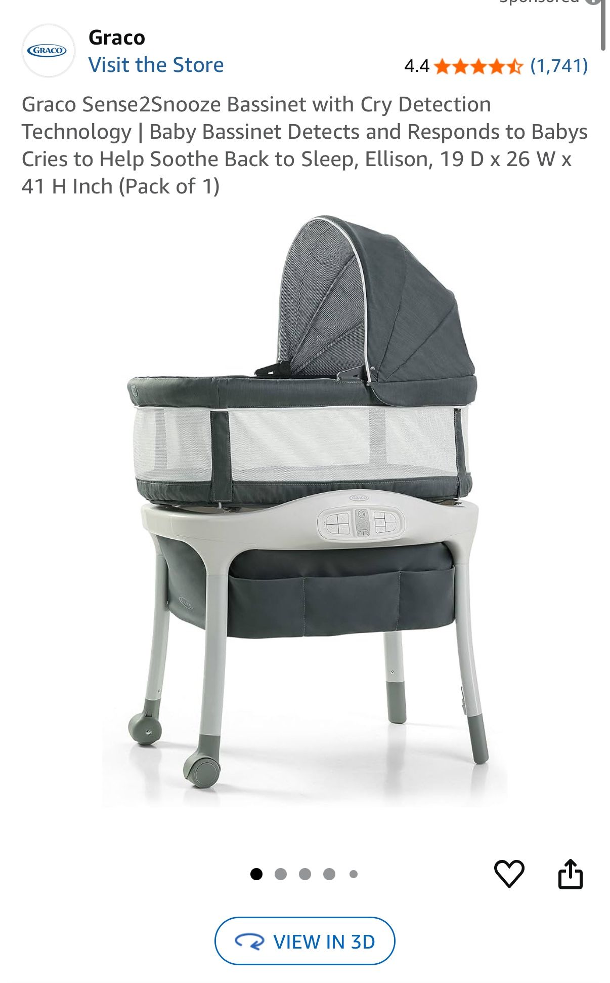 Graco sense 2 Snooze Bassinet