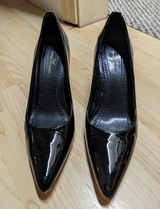 Brooks Brothers 346 Black Leather Heels Size 7