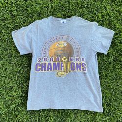 Rare Vintage NBA LA Lakers Champions T Shirt  Vintage Los Angeles Lakers championship tshirt  Men’s size Medium  Good condition tee Serious buyers onl