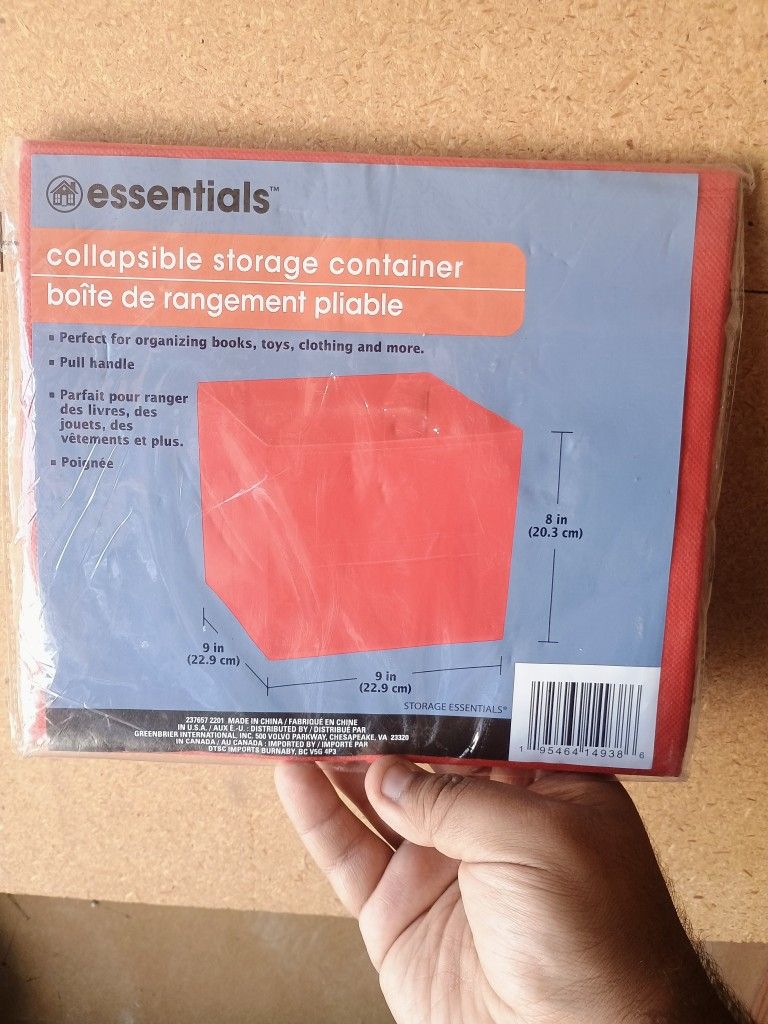 Collapsible Storage Container Red