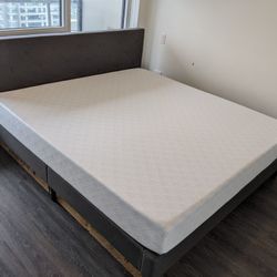 ZINUS 8 Inch Green Tea Cooling Gel Memory Foam Mattress. (King) With water proof mattress

protector