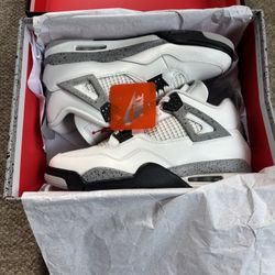 White Cement Jordan 4s 