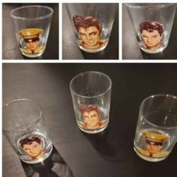Set of Three Vintage Elvis Presley Collector Glasses