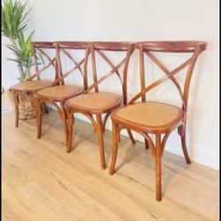 French Antique bentwood x back chair  cross back chair dinning chairs vintage oak solid