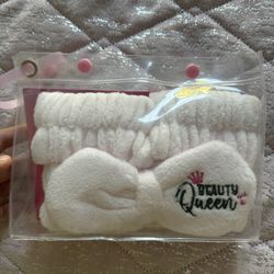 New Womens Beauty Queen Headband And Wristband Set For Washing Face Microfiber Spa Towel Scrunchie 