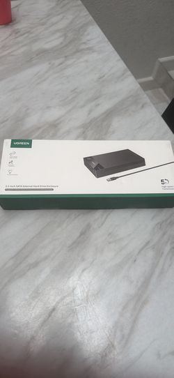 UGREEN 3.5” SATA External Hard Drive Enclosure - New