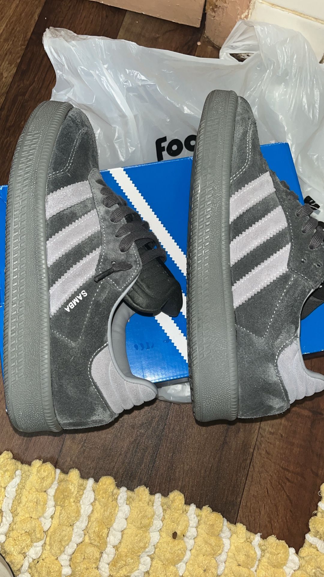Gray Adidas Samba Size 9 1/2