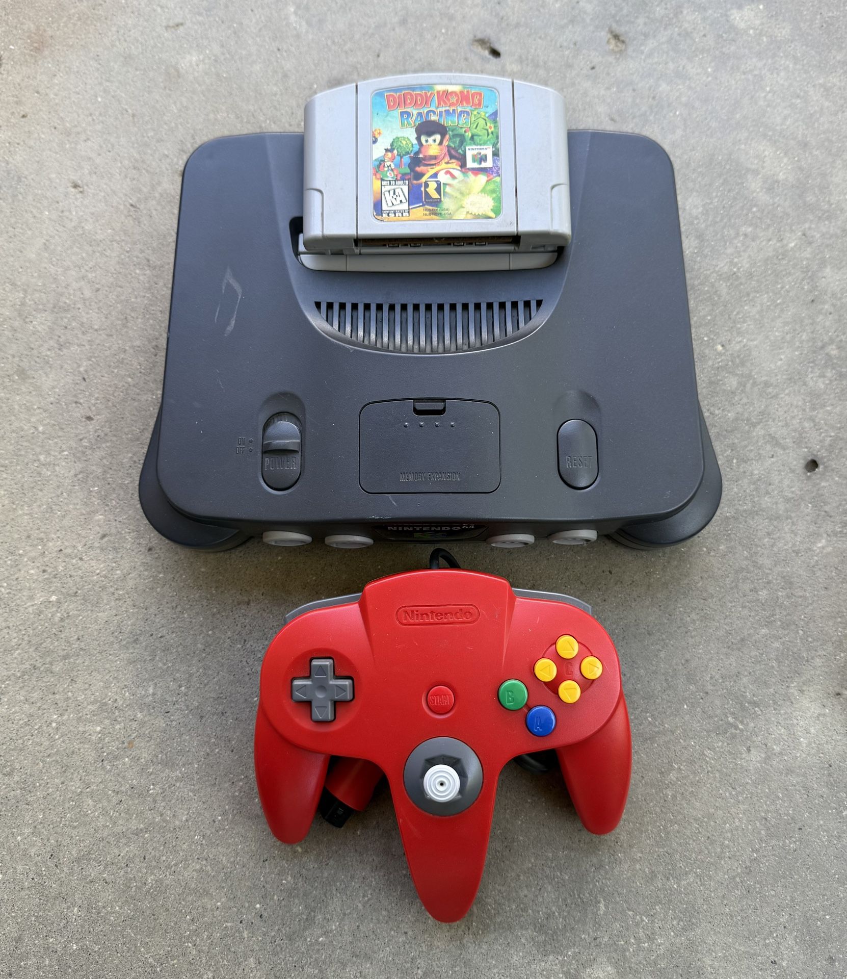 Nintendo 64 n64 complete oem connections and diddy Kong racing