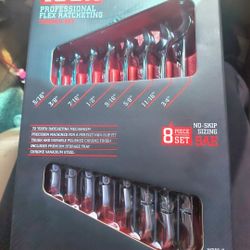Icon 8 Piece Ratcheting Flex Head Wrench Set 
