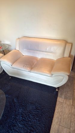 Leather couch from wayfair
