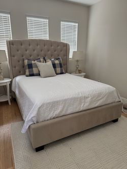 Queen Headboard Bed Frame Tufted