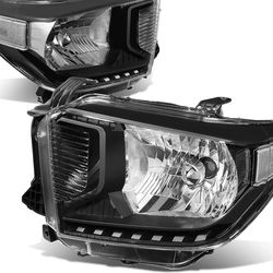 14-21 Toyota Tundra Black Clear Headlights