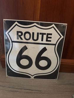 Route 66 Enamel Metal Sign