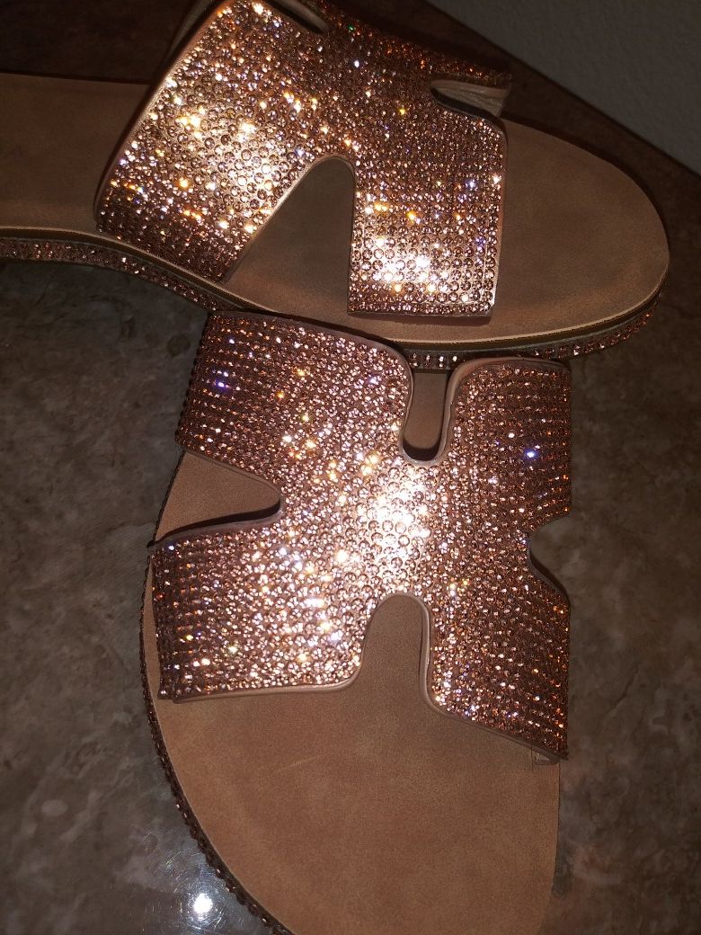 Gold☀Rhinestone💎 Sandals