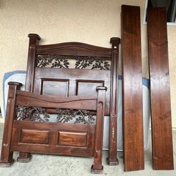 Twin Bed Frame, Sturdy, All Wood, Foundation & Mattress