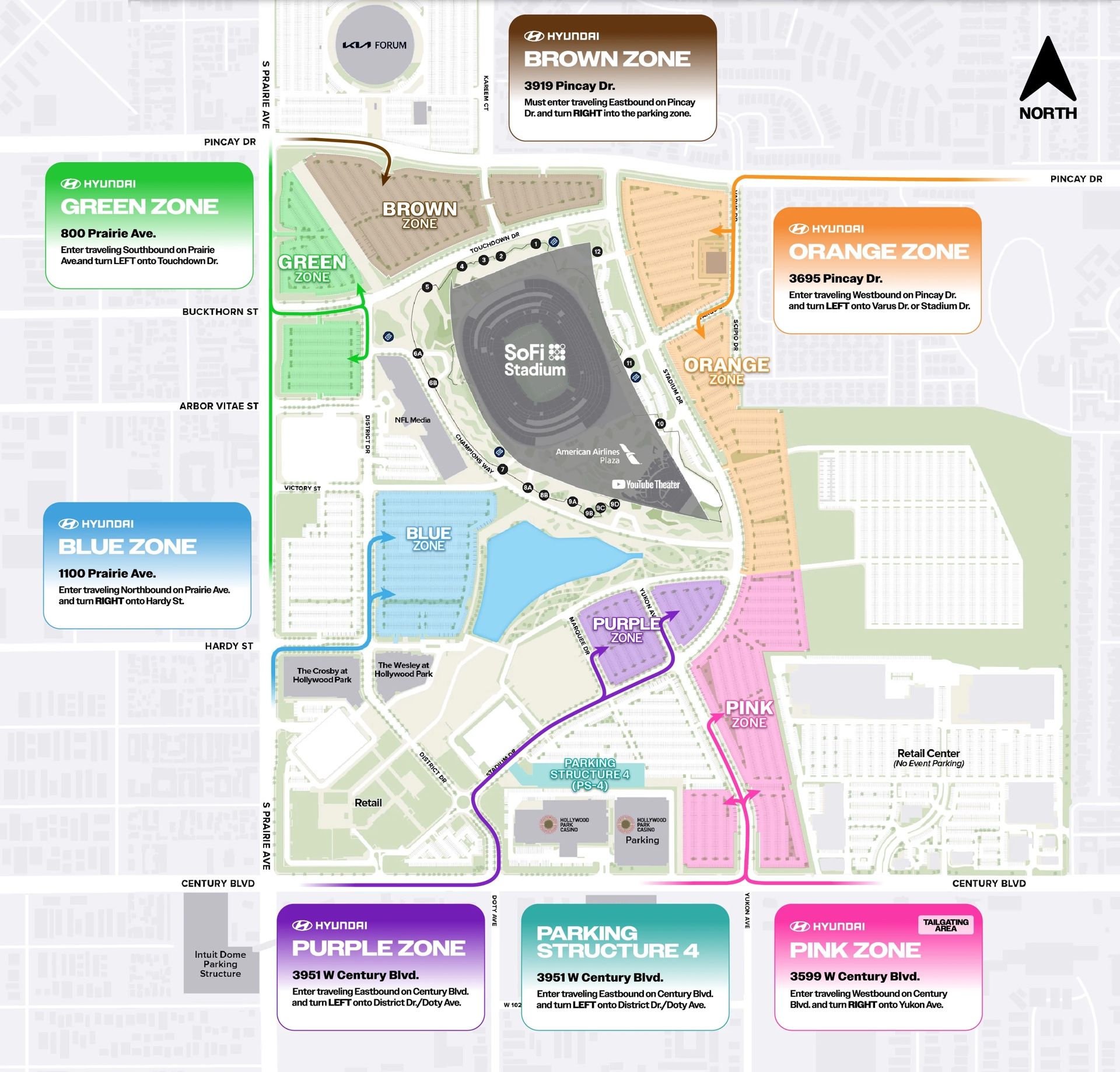 Los Angeles Rams Parking: Purple Or Pink