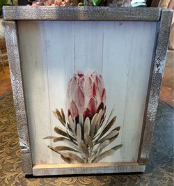 Rustic Protea Wooden Wall Art.  Read description 1st
