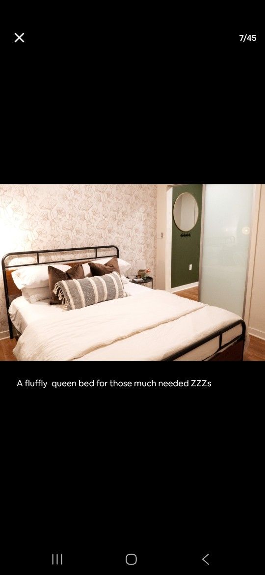 Queen Mid Century Modern Bed Frame
