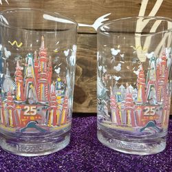 Vintage Collectibles Disney Glasses 25th Anniversary 