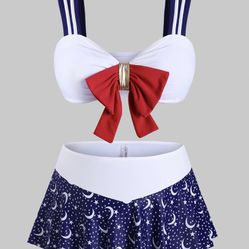 Sailor Moon 3pc Swimsuit Cosplay 
