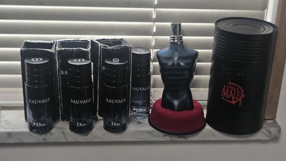 Dior Sauvage Jean Paul Gaultier Ultra Male Empty Cologne Bottles