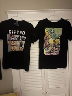 Two rare Marvel The Gifted T-shirts large