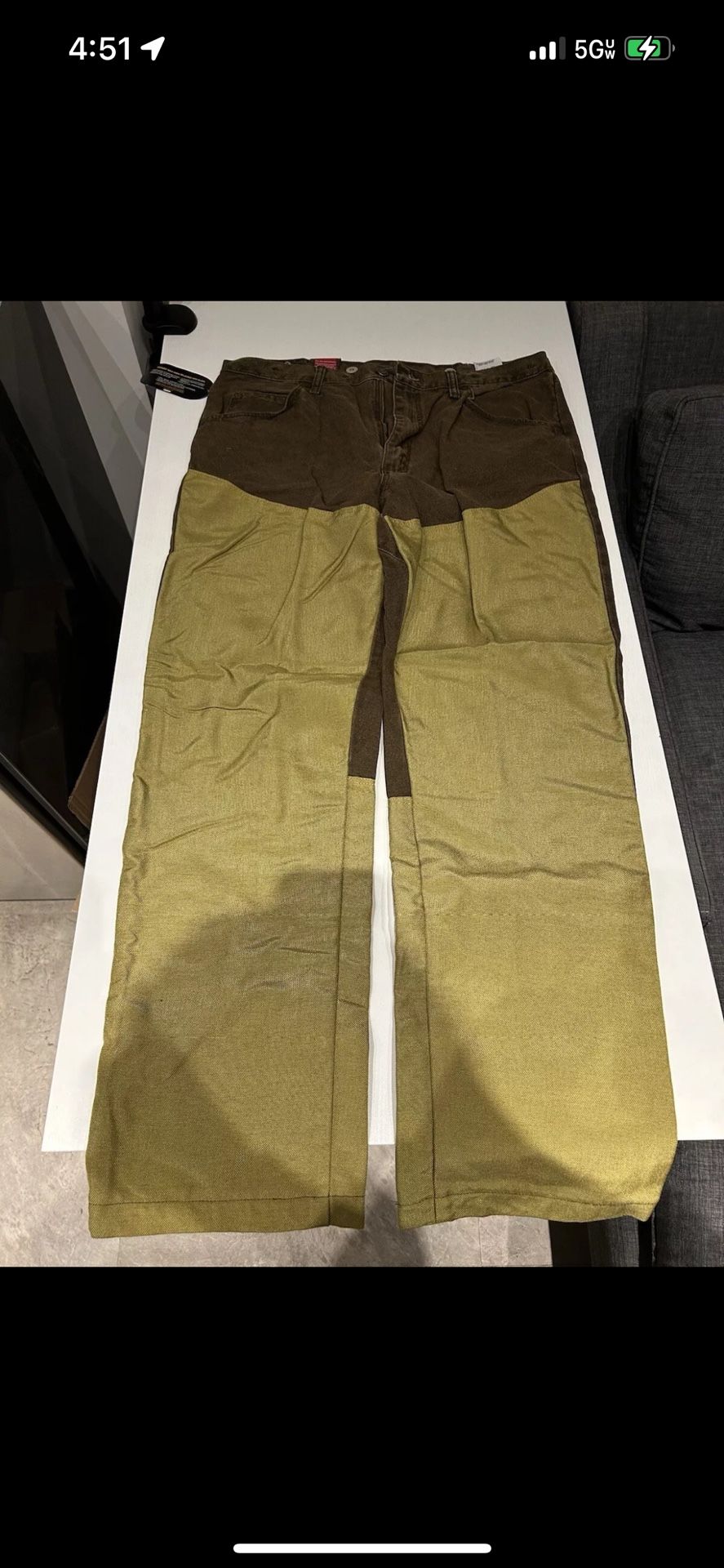 NWT Wrangler Pants Mens 36x32 Brown Pro Gear Brush Guard Canvas Upland Hunting