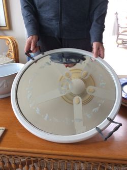 Decorative tray with etched glass