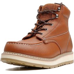 HANDMEN Work Boots for Men - 6" Composite/Soft Toe Mens Work Boots, Non-Slip Water Resistant