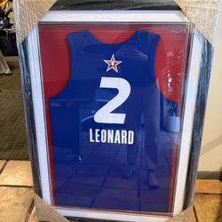 Authentic Kawhi Leonard Jersey Framed