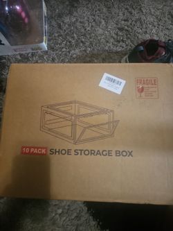 XXL Shoe Boxes Clear Stackable,