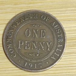 1917 Common Wealth Of Australia One Penny