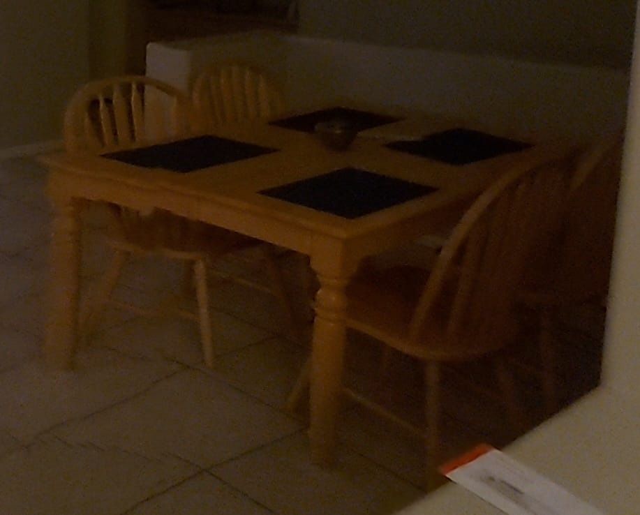 Dining room table and chairs light oak wood