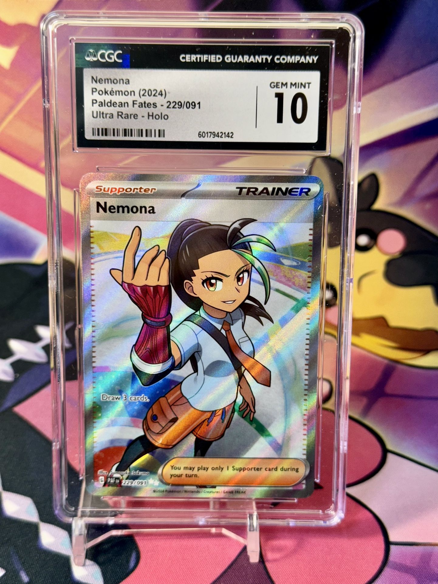 nemona pokemon card value 229/091 Ultra Rare Pokémon (SV 4.5 Paldean Fates) + 1 TitanCards® Toploader Toys Nemona [Reverse Holo] #180 Prices