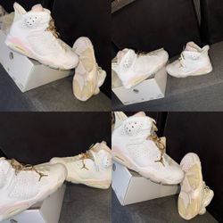 Jordan retro 6 gold hoops
