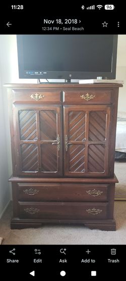 Solid Wood Dresser and Armoire
