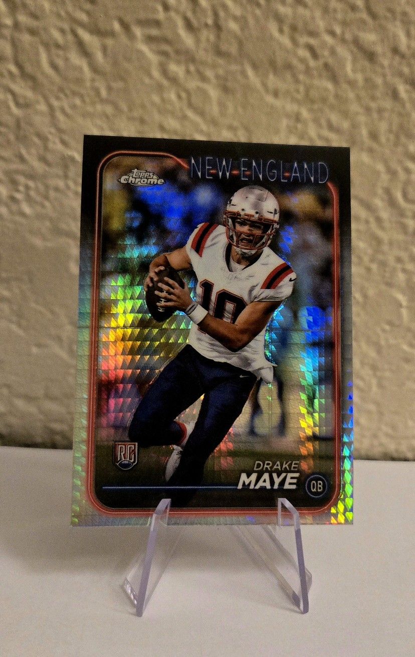 2024 Topps Chrome #203 DRAKE MAYE Rc Rookie Prism Refractor