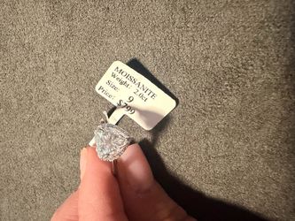 Moissanite Halo Engagement Ring 2.0ct Size 9