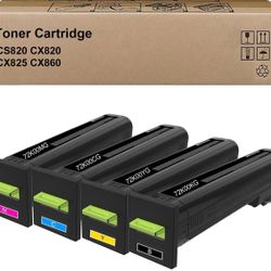 CS820 CX820 CX825 CX860 Remanufactured Toner Cartridge Replacement for 72K00KG 72K00CG 72K00MG 72K00YG for CS820de CS820dte CX820de CX825de CX825dte C