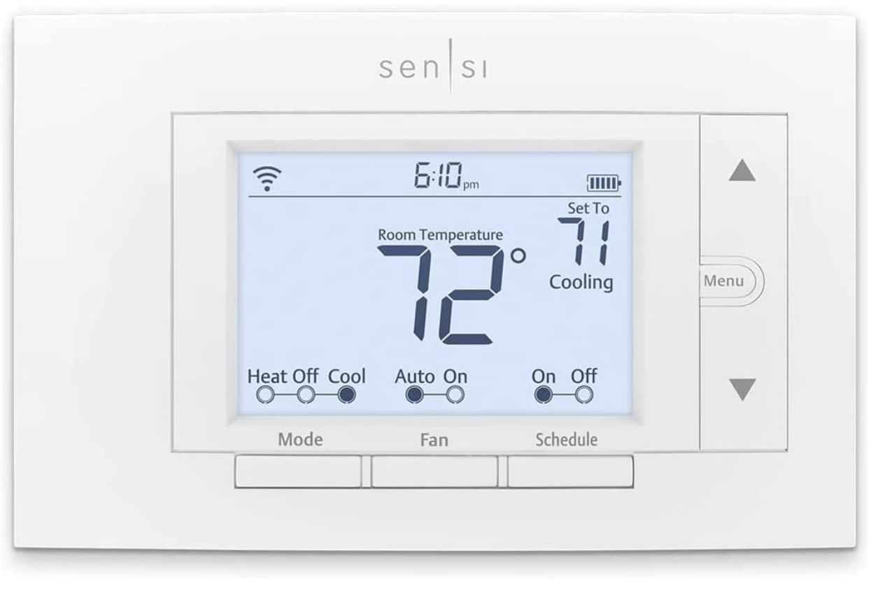 Emerson Sensi Wi-Fi Smart Thermostat for Smart Home, DIY, Works With Alexa, Energy Star Certified, ST55 New