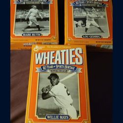 3 Baseball Wheaties Boxes