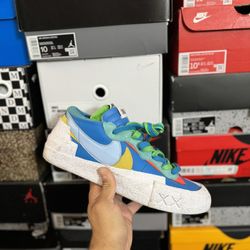 Nike Blazer Low sacai KAWS Neptune Blue  size 9 USED But Clean
