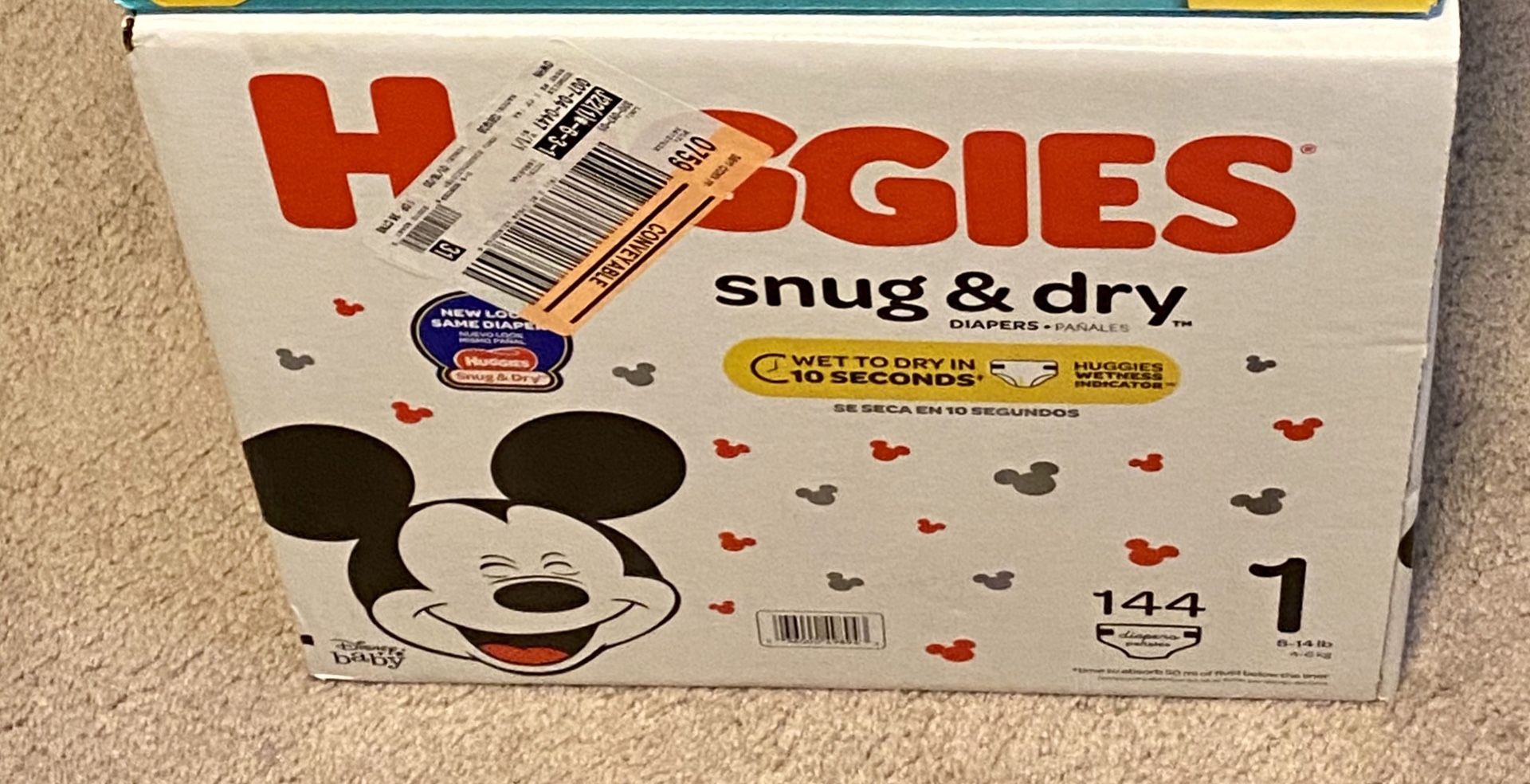 144 Huggies Diapers