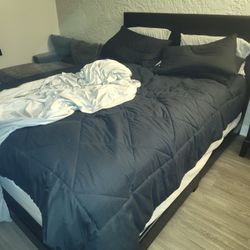 Queen Sized Mattress With Bed Frame