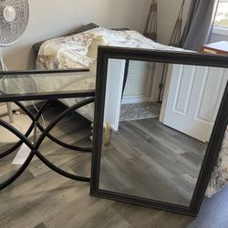 Glass Table With Mirror