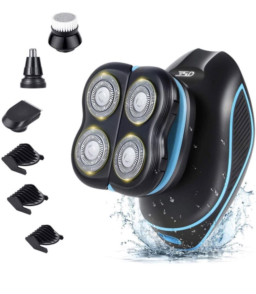 Electric Razor for Men, 5-in-1 Grooming Kit- Waterproof, Fast Charge, Portable, for Satisfying and Effortless Shave