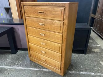 STANLEY Natural Finish 6-Drawer Tall Dresser