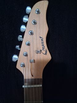 Salmon shimmer electric guitar