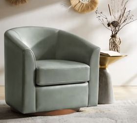 NEW Sage Green Swivel Barrel Chair – Modern Design