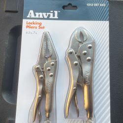 Anvils Locking Pliers Set 6.5 And 7in 2 Pieces Combo 